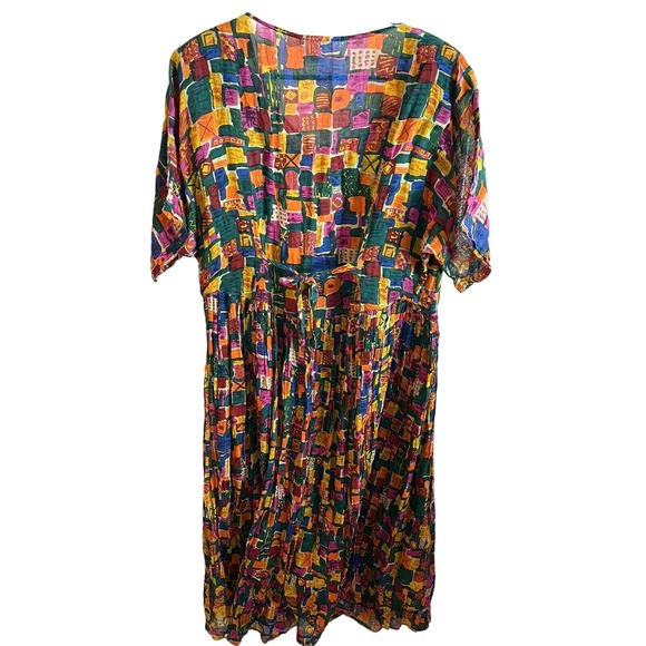 Baani's L.A. California Maxi Dress Cotton India Large Grunge Boho Vintage 80's - Picture 1 of 4